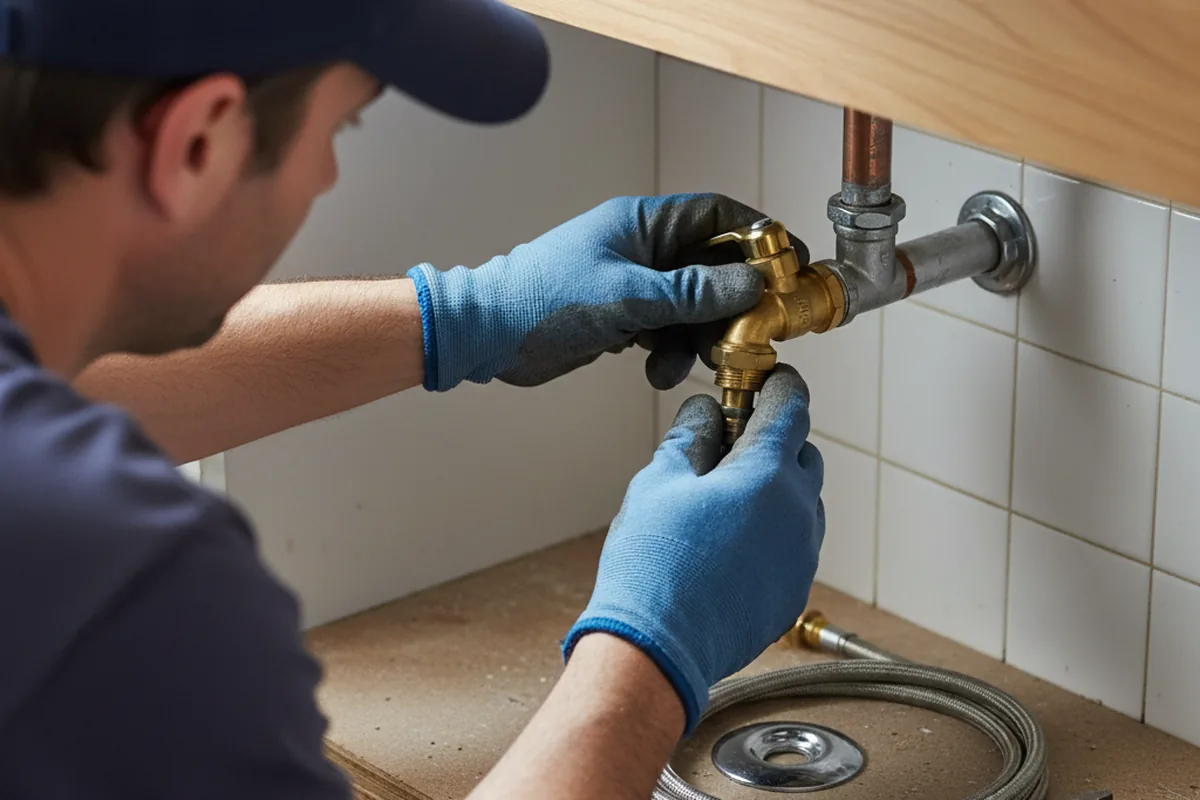 Shutoff valve and fitting work during Emergency Plumbing in Westfield Center